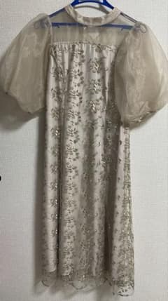 niana ベージュ パフスリーブ 刺繍 パーティドレ L マタニティ niana ベージュ パフスリーブ 刺繍 パーティドレ L マタニティ - メルカリ