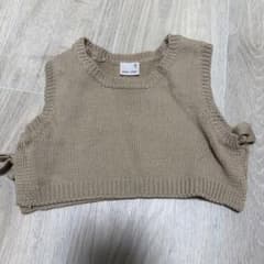 petit main ベビー ニットベスト ブラウン 70