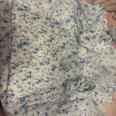 花柄 キャミワンピース ホワイト ブルーのサムネイル
