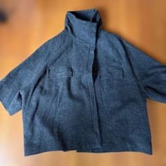 キューブキューブ/センソユニコ/ロングコート ウールポンチョ/cube