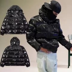 TRAPSTAR ダウンジャケット メンズ 光沢ブラック - メルカリ