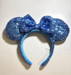 ディズニー ミニー カチューシャ スパンコール　水色　ブルーのサムネイル