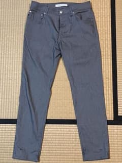 MEN'S MELROSE スラックス グレー ストライプのサムネイル