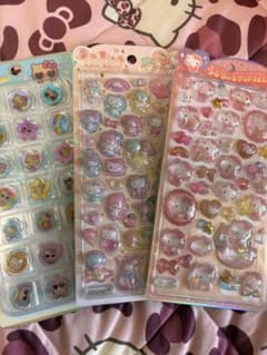 《正規品》日焼けキティ　babyキティ うるちゅる おはじき　シール3点セットのサムネイル