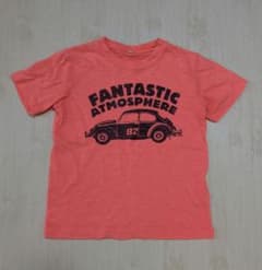 キッズ Tシャツ ピンク 車プリントのサムネイル