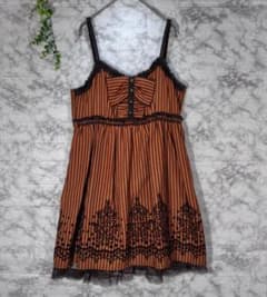 axes femme キャミワンピース ビッグリボン チュニック レース M