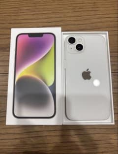 iPhone14 128GB スターライト 美品｜箱・ケーブル・ガラスフィルム付