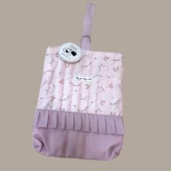 シューズバッグ 靴袋 ピンク チェリー フリルのサムネイル