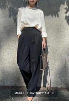 Ameri 2TUCKS STRAIGHT PANTS Mサイズ ブラックのサムネイル