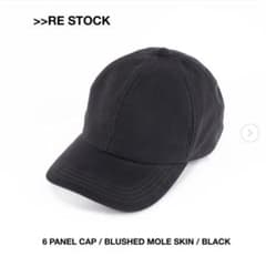 CPH 6 PANEL CAP BLUSHED MOLE SKIN BLACKのサムネイル