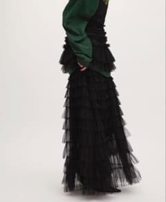 AMERI VINTAGE BLACK TULLE RAFFLE SKIRT M - メルカリ