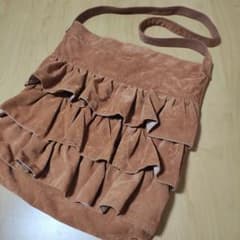 ✢ フリル ショルダーバッグ ブラウン ✢のサムネイル