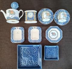ウェッジウッド】ブルーエレファント（廃盤品） 9点セット売り 茶器