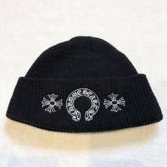 CHROME HEARTS ホースシュークロス ビーニー 黒 - メルカリ
