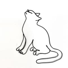 ご機嫌ねこ　ワイヤークラフト　インテリアのサムネイル