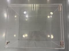 終了します アクリルケース 鍵付き　500W×350D×400H×6mm 中古品