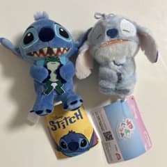 ディズニーキャラクター ねむぐるみ　スティッチ　マスコット　キーホルダー