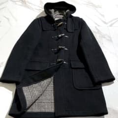 美品✨】ロンドントラディション ダッフルコート 裏地チェック柄 黒 46