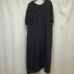 So: Linen シャツワンピース ブラックのサムネイル
