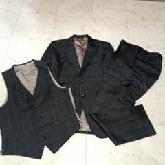 azabu tailor 麻布テーラー 3P チェック柄 スーツセットアップ - メルカリ