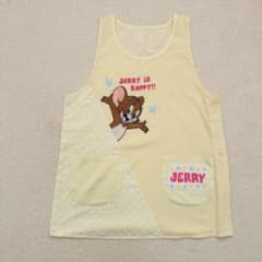 トムとジェリー ジェリー ストライプエプロン キャラクター 保育士 M〜Lのサムネイル