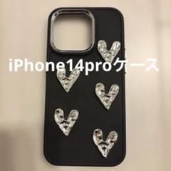 iPhone14pro用ハートブラックソフトケースのサムネイル