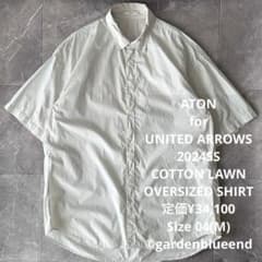 ATON UNITED ARROWS LAWN OVERSIZED SHIRT - メルカリ