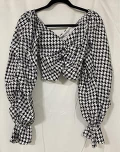 SHEIN・千鳥柄 ブラウスのサムネイル