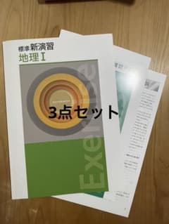 【新品未使用】標準新演習　地理I 解答解説、確認テスト3点セットのサムネイル