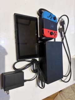 Nintendo Switch ネオンブルー/ブルー　本体とACアダプターのみ Nintendo Switch 本体 ネオンブルー ネオンレッド - メルカリ