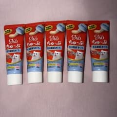 CIAOちゅ〜る ちゃおちゅーる ちゅーぶ 毛玉配慮 まぐろ 80g 5本セットのサムネイル