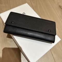 CELINE ラージフラップウォレット バイカラー（ブラック×イエロー 