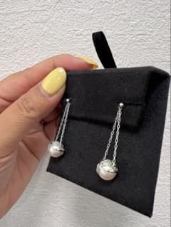 希少・廃盤品】TASAKI ア・シークレット ピアス K18WG あこや真珠 