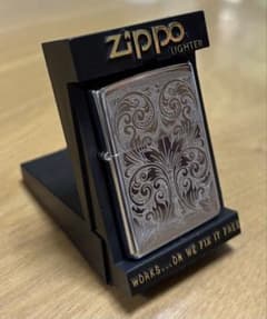 Zippo ライター アラベスク彫刻 本体 ジッポーのサムネイル
