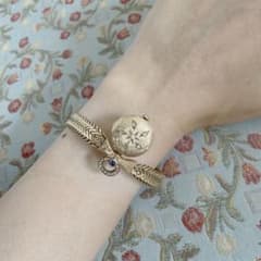 希少 ルシアンピカール 金無垢 ダイヤ サファイア パール カクテルウォッチ 箱