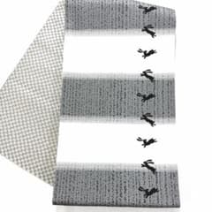 帯6703 ○三井屋扱い 高級 正絹 両面全通 リバーシブル 袋帯 跳兎