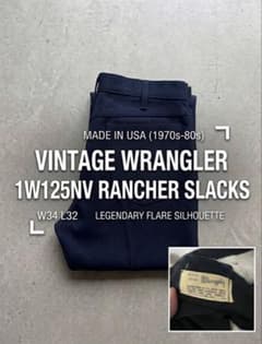 【70s〜80s USA製】Wrangler ランチャードレスジーンズ W34のサムネイル