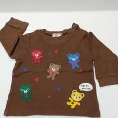 ミキハウス　 ロンT Tシャツ　80cm　子供服　キッズ　くまのサムネイル