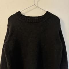 【良デザイン】MHL ニット 古着 ブラック 短丈