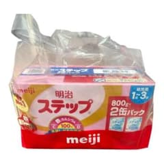 明治 ステップ 800g×2缶 粉ミルク 手口ふきの景品付き - メルカリ
