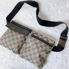 GUCCI GGキャンバス ウエストバッグ クロスボディ GG柄 ベージュ