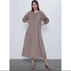 zara ポプリンワンピース ティアードワンピースのサムネイル