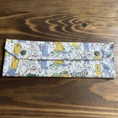 カトラリーケース　撥水加工　ラミネート　ハンドメイド　猫　ネコのサムネイル