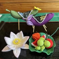 ちりめん細工 精霊馬 蓮の花 お盆飾り セット - メルカリ