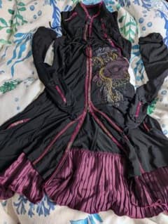 ひ*読様 【中古】OzzOn(オッズオン)　チャイナ風　ロングジップワンピース ひ*読様 【中古】OzzOn(オッズオン) チャイナ風 ロングジップ