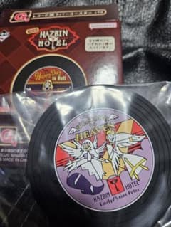 이치 반 쿠지 Hazbin Hotel G 상 레코드 스타일 고무 코스터