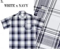 caltop シャツ WHITE×NAVYのサムネイル