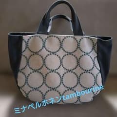 トートバッグ(大) ミナペルホネン tambourine ハンドメイド ミナペルホネンtambourine ハンドメイド トートバッグ☆中古品 - メルカリ