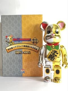 BE@RBRICK - BE@RBRICK 招き猫 ベアブリック 新作 400% 開運 千万両 希少 ☆ BE@RBRICK 招き猫 開運 銀 × 千万両 金 400％サイズのみ - メルカリ