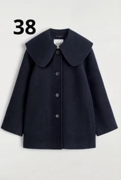 【最安値・新品未使用】 COS 襟付きダブルフェイスウールジャケット 38 最安値・新品未使用】 COS 襟付きダブルフェイスウールジャケット 38
